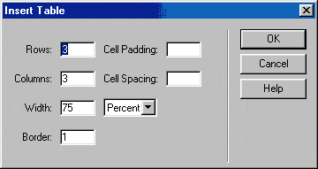 Table insert. Insert Table. [Insert]Table Sans. Rows at border.